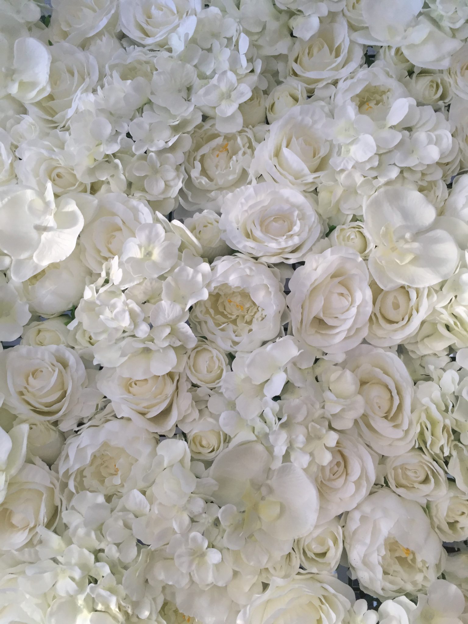 Pure Ivory Flower Wall - Bloom Screens