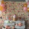 Eternal Spring Flower Wall x Sakina's First Birthday Cake Table